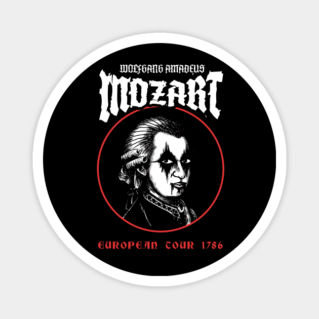 Mozart Metal Magnet by dumbshirts